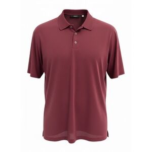 Bernini Mens XL Polo Shirt Burgundy 100% Cotton Made in Italy (F3)